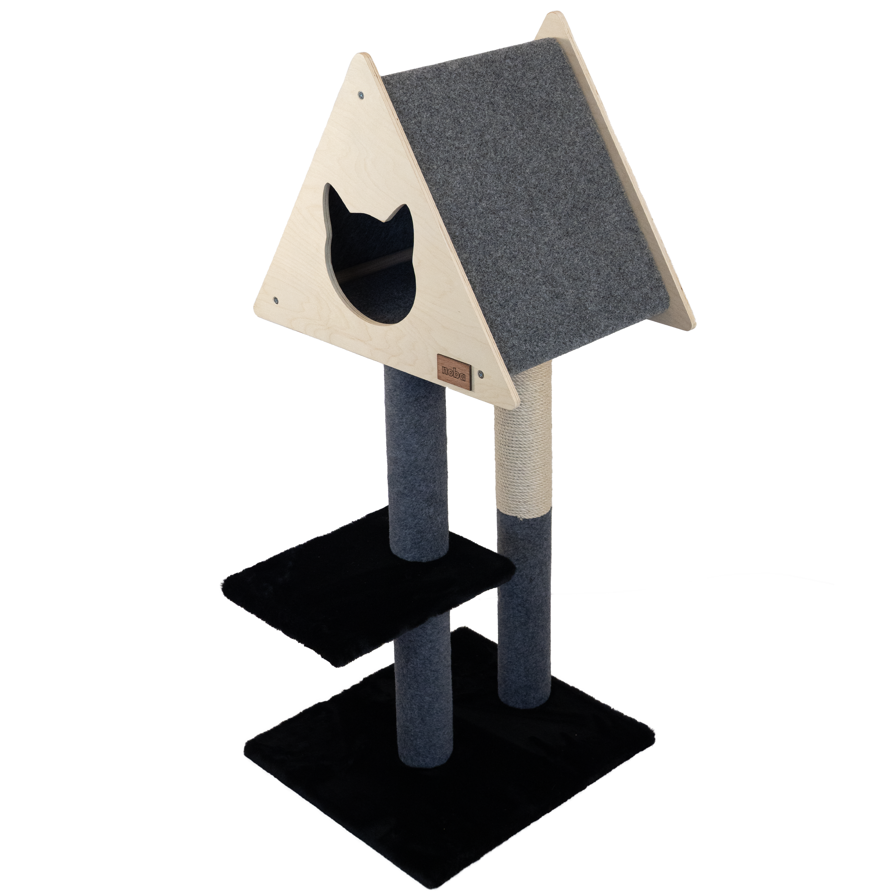 Arbre à chat de luxe Tipi avec corde en fique de haute qualité