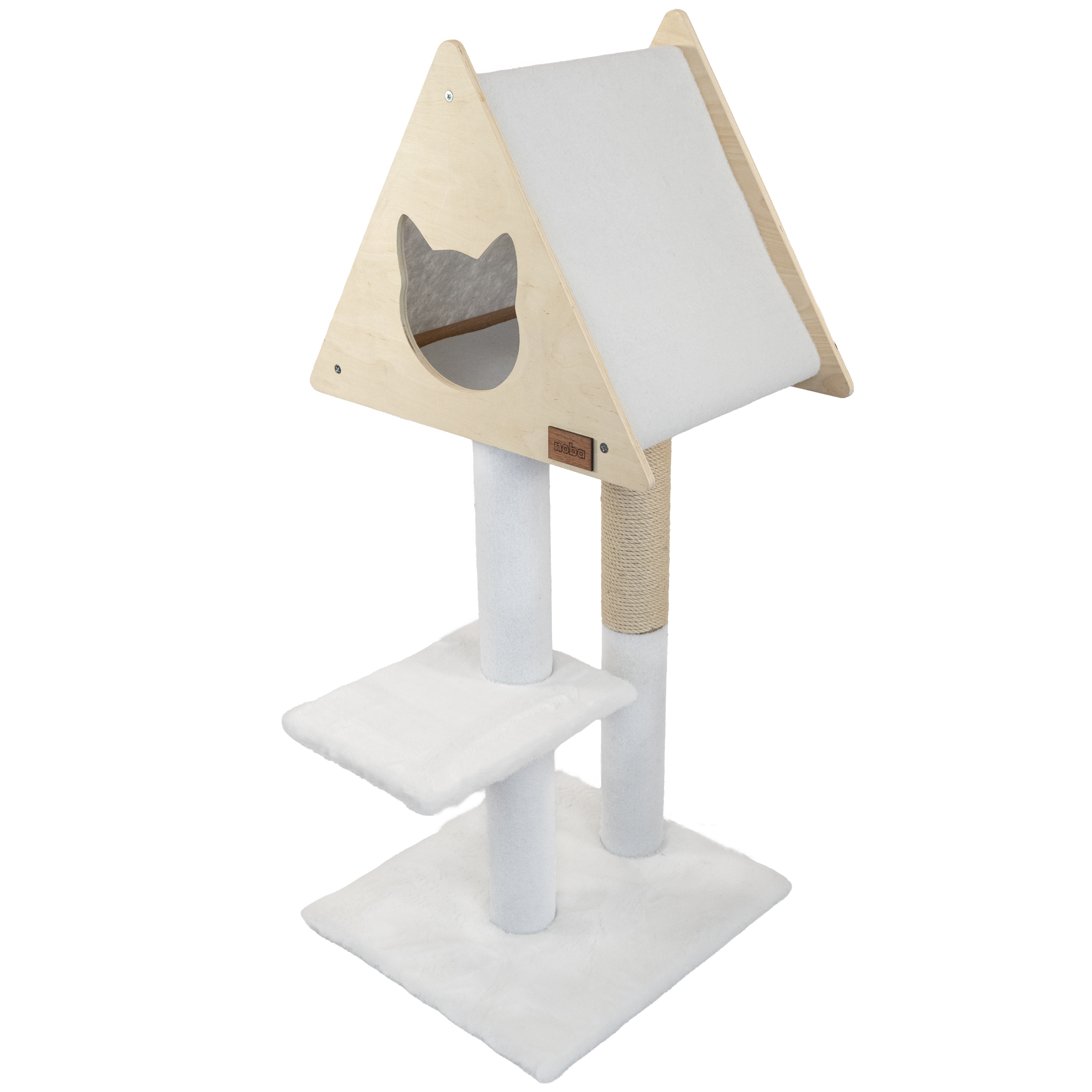 Arbre à chat de luxe Tipi avec corde en fique de haute qualité