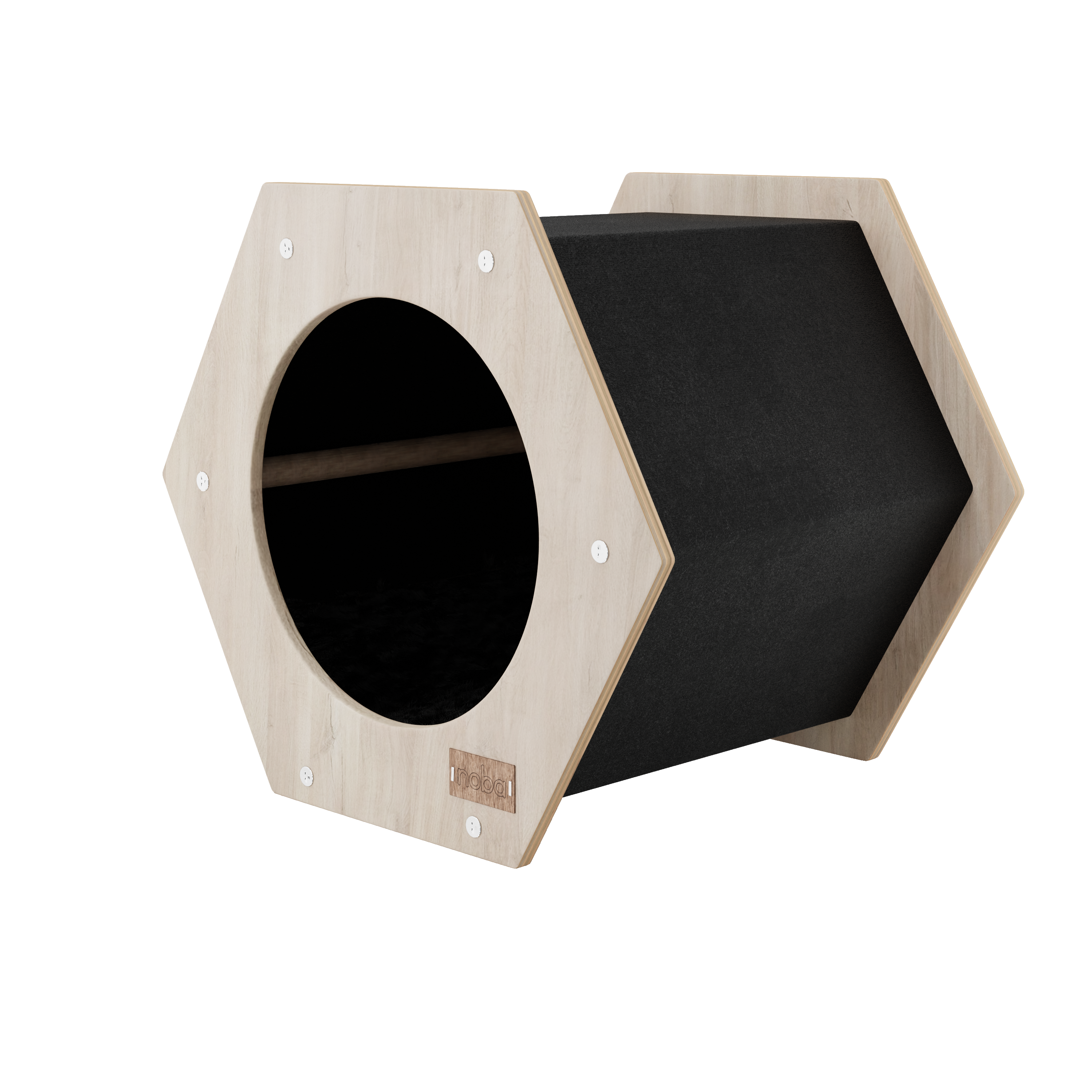 La maison Hexagonal Noba - Refuge griffable pour chat