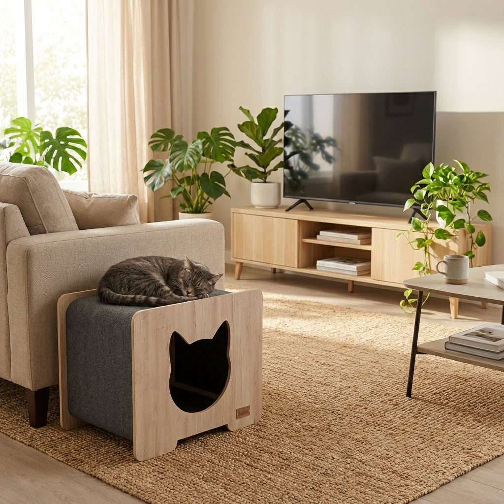 The Hut Scratchable Cat Hideout │ Cat House Furniture