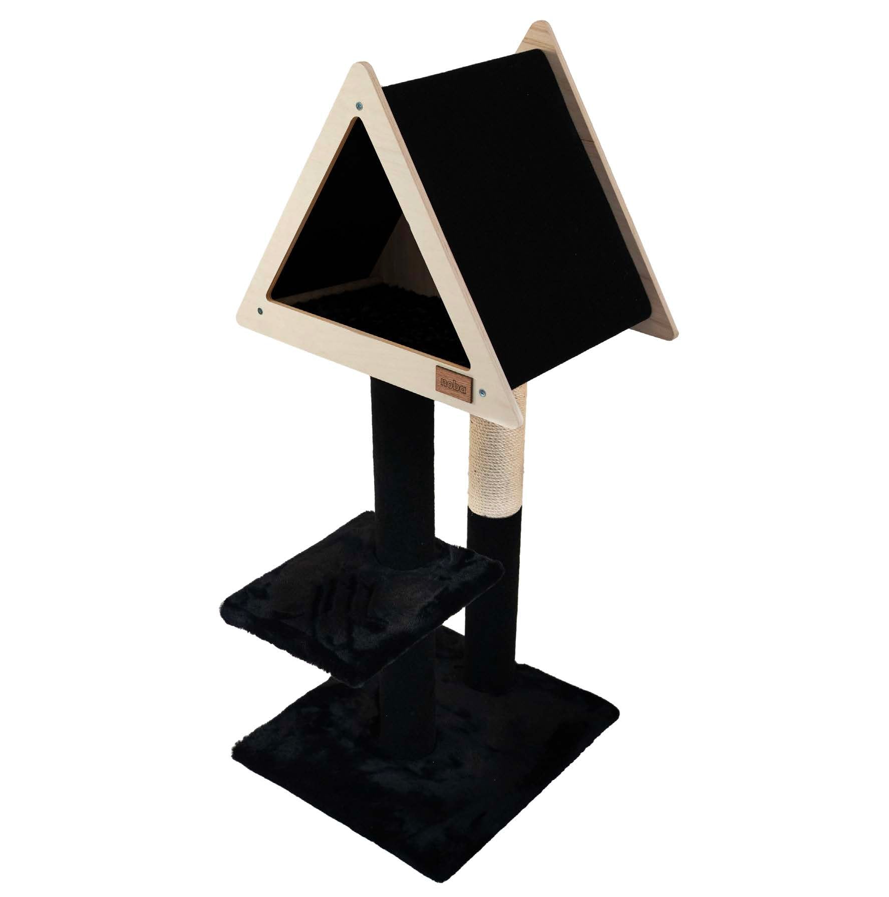 Arbre à chat de luxe Tipi avec corde en fique de haute qualité