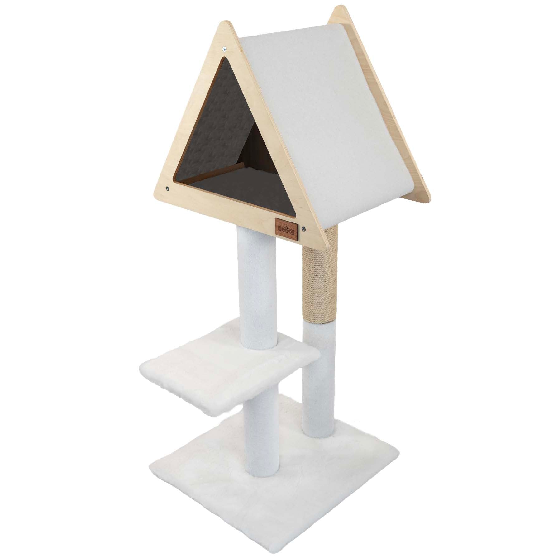 Arbre à chat de luxe Tipi avec corde en fique de haute qualité