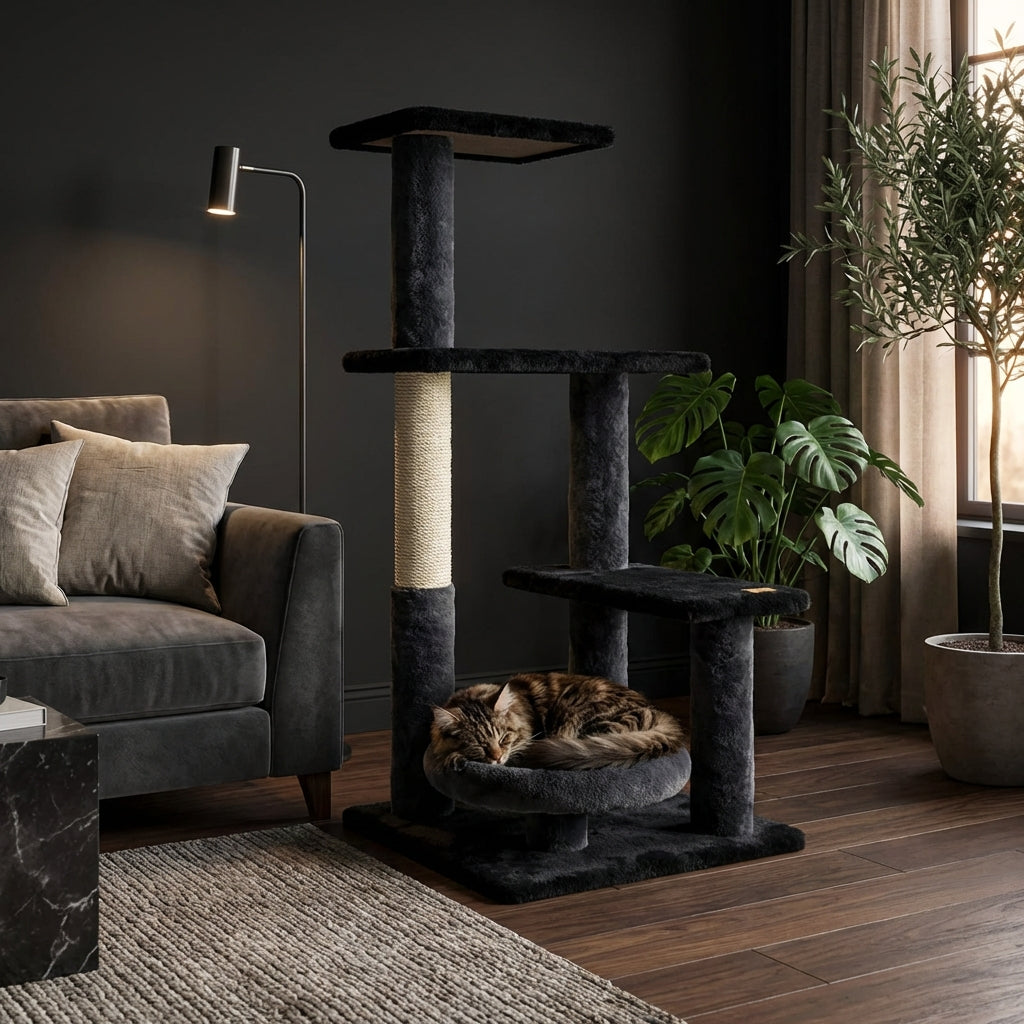 Panier bas - Arbre à chat à 3 niveaux