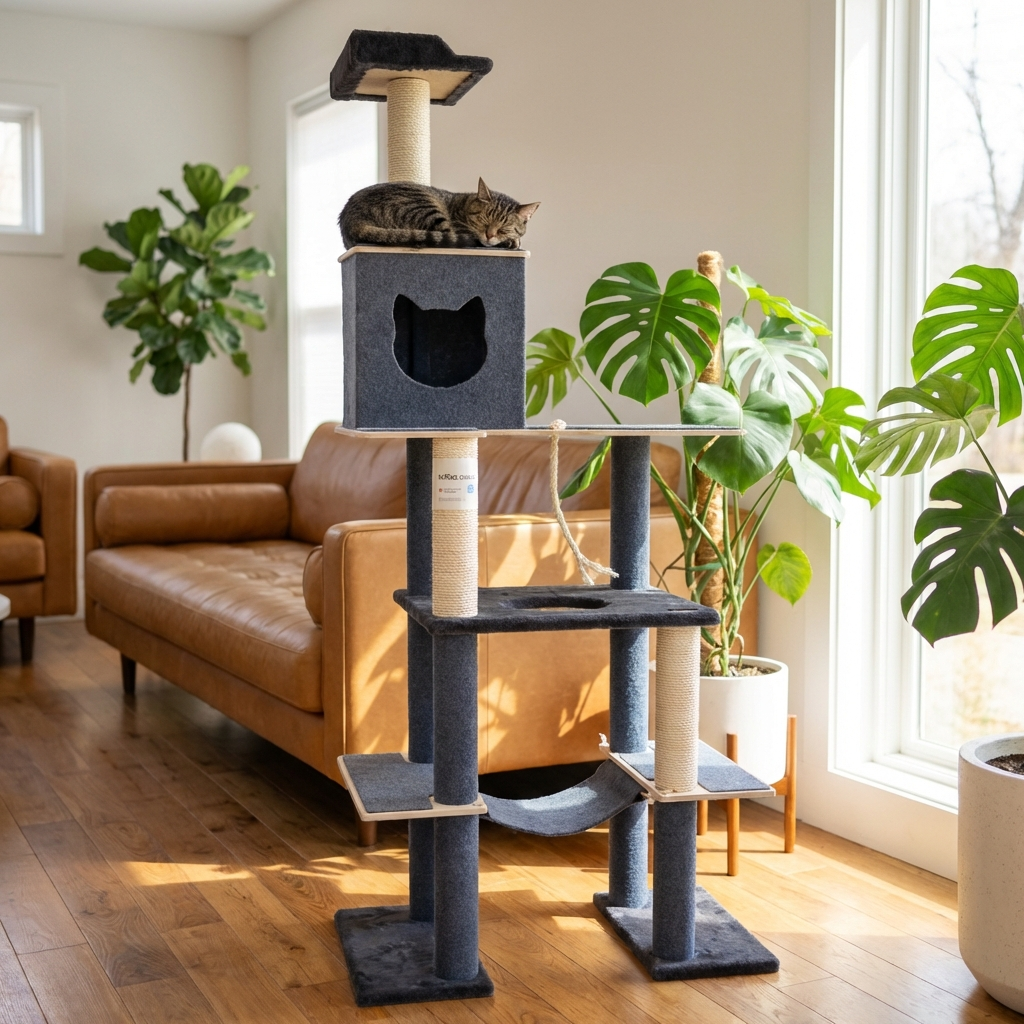 Tour pour chat Noba Supreme 2m - Édition noire