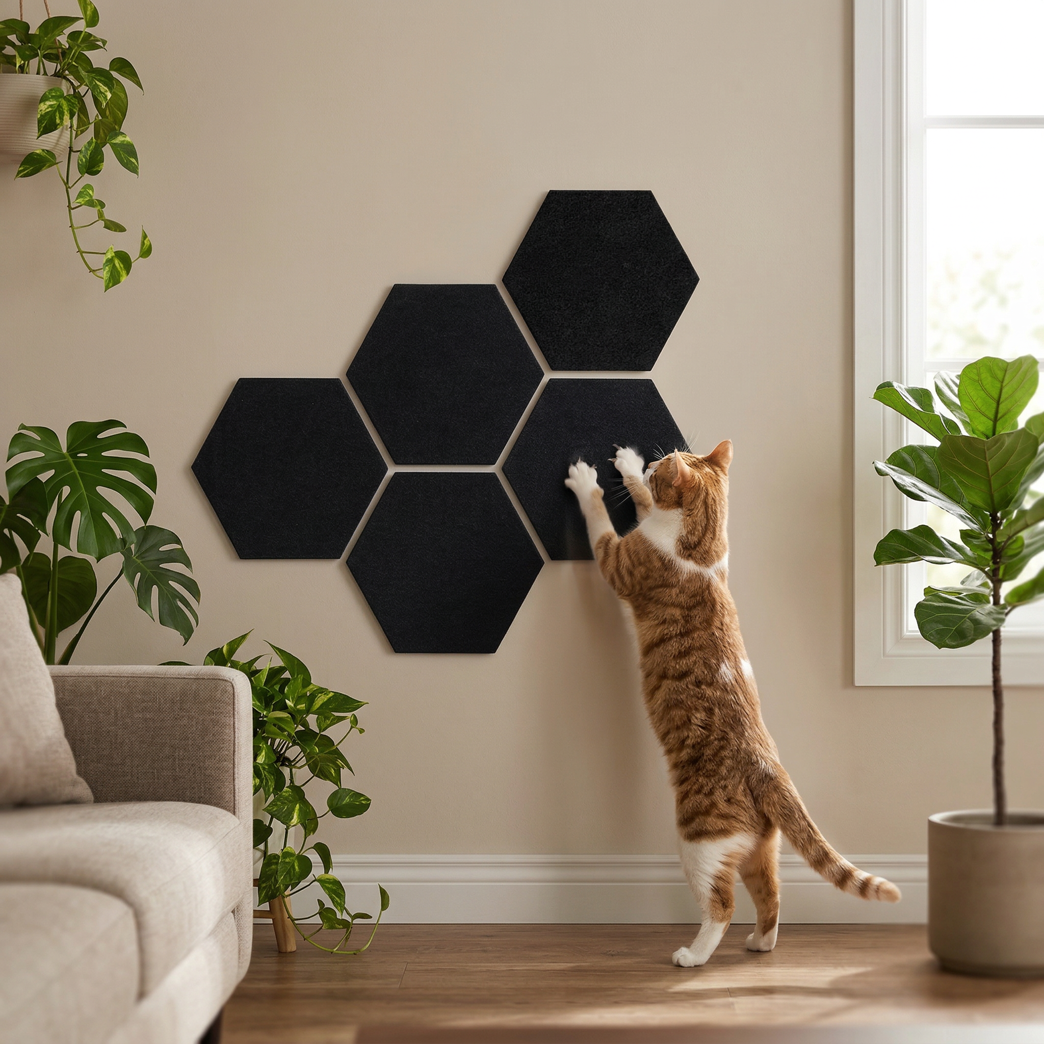 Hexagonal Wall Scratcher (3 pack)