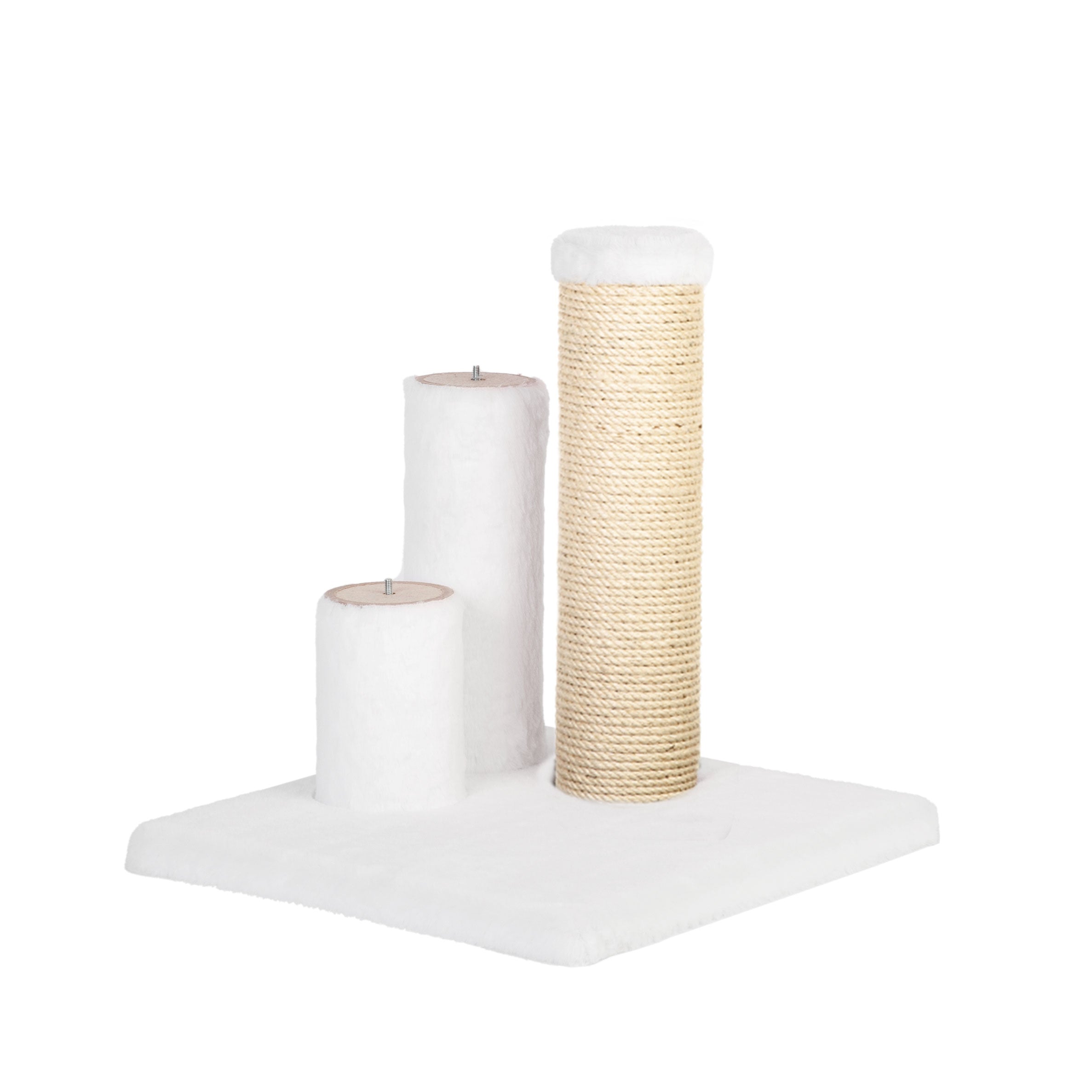 Noba Evolution - 4 in 1 Scratching post - White Faux fur