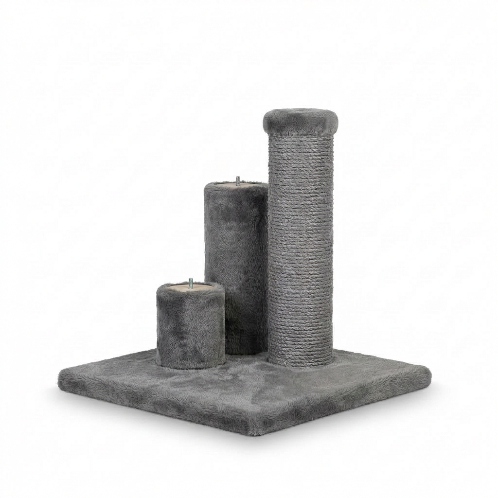 Noba Evolution - 4 in 1 Scratching post - Grey Faux Fur