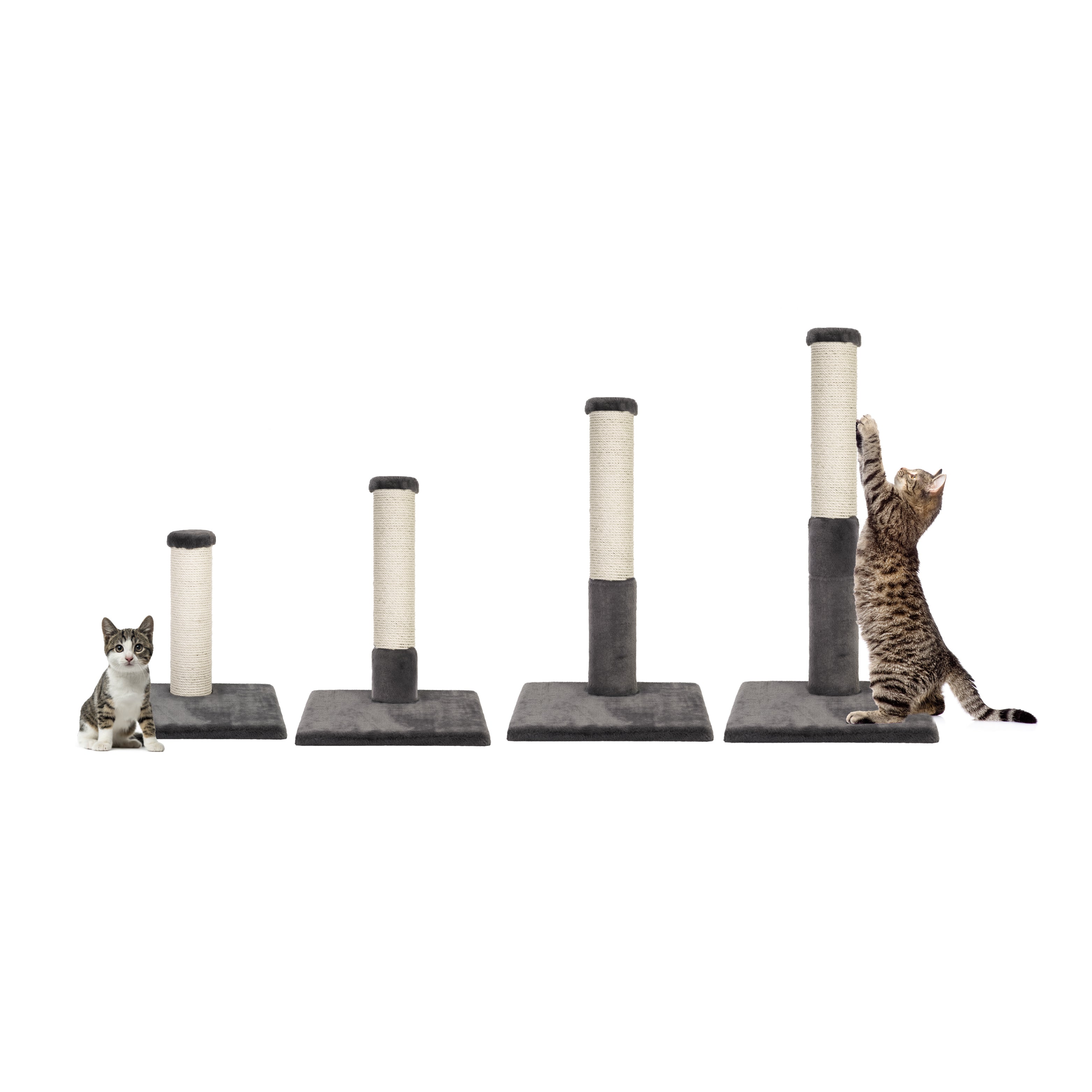 Noba Evolution - 4 in 1 Scratching post - Grey Faux Fur