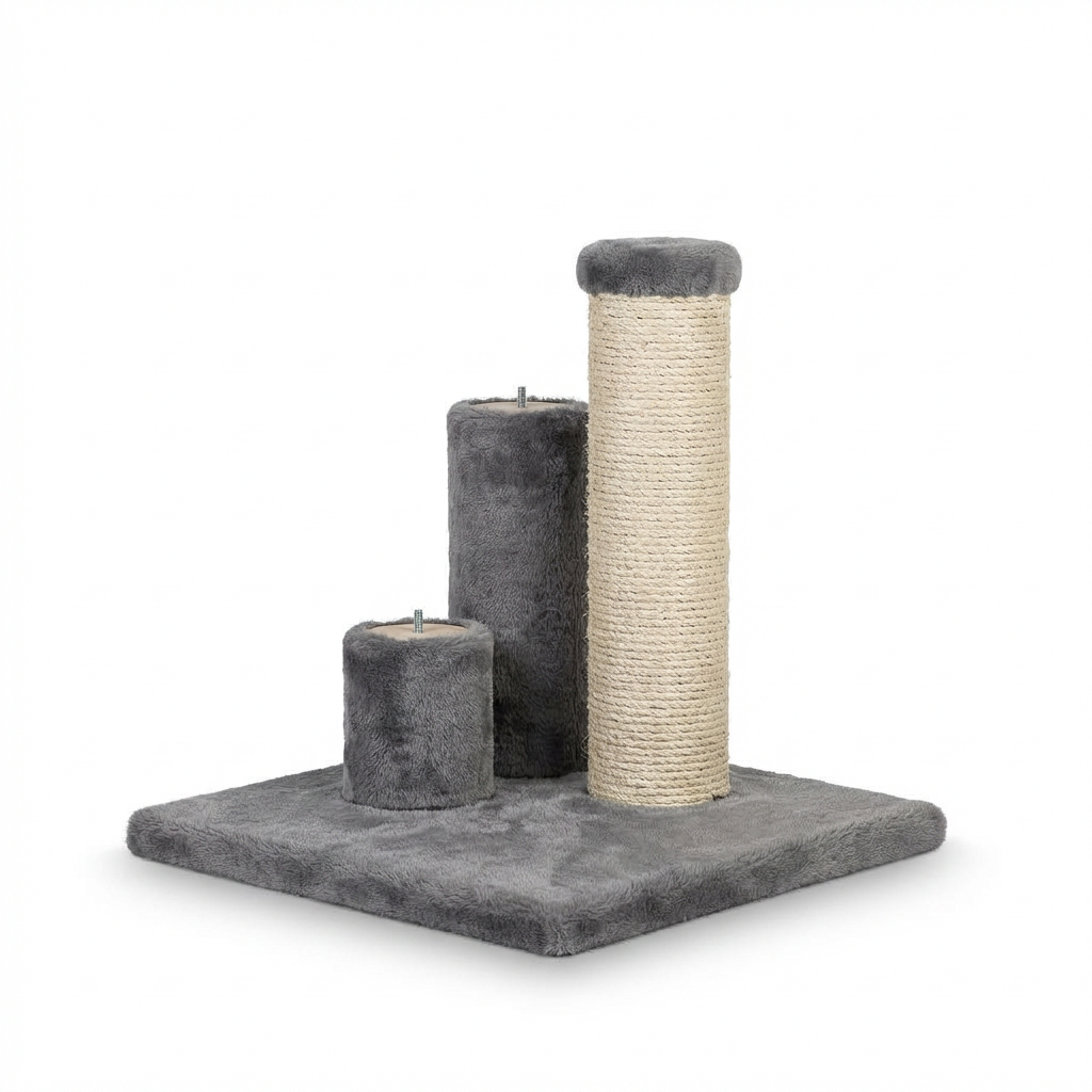 Noba Evolution - 4 in 1 Scratching post - Grey Faux Fur