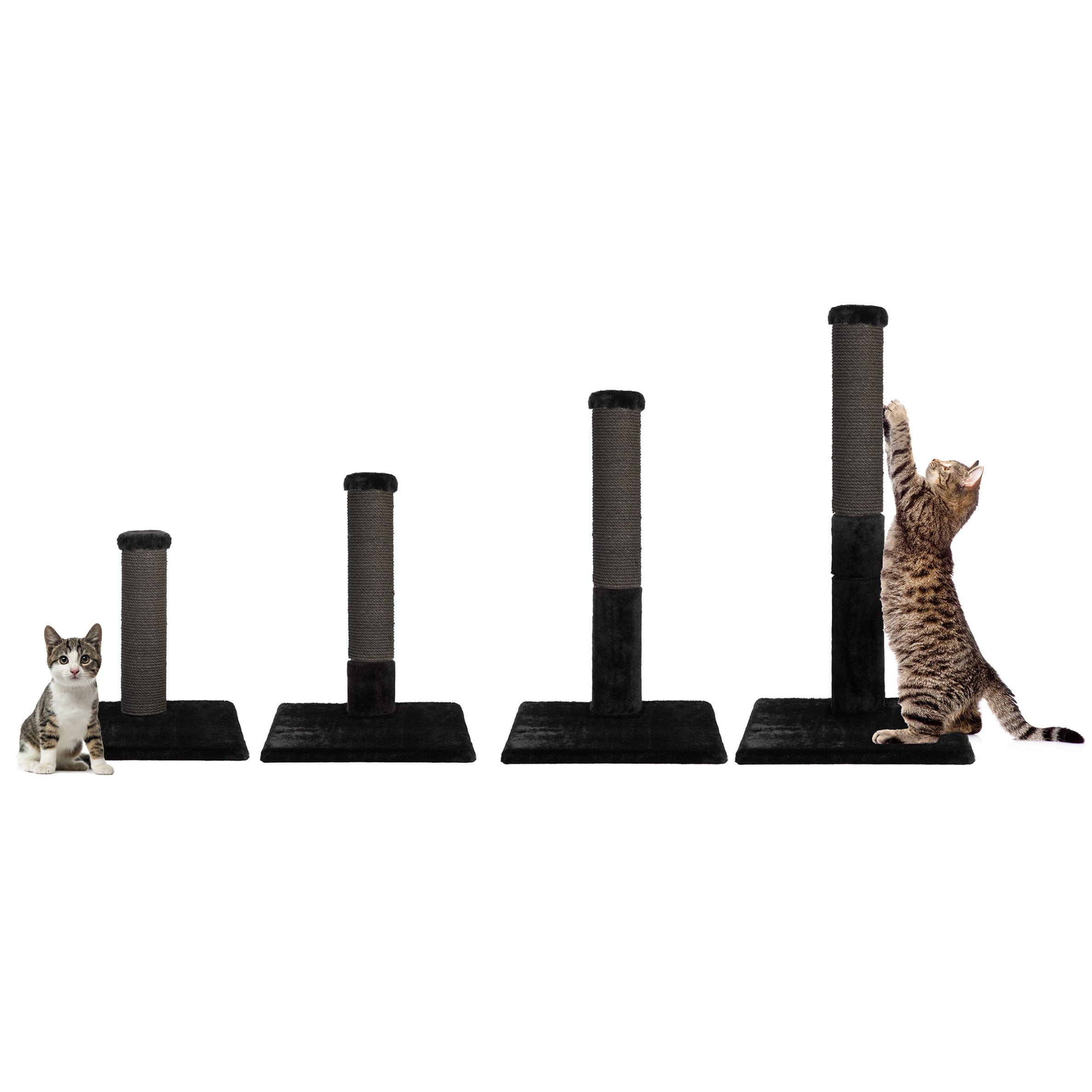 Noba Evolution - 4 in 1 Scratching post - Black Faux Fur