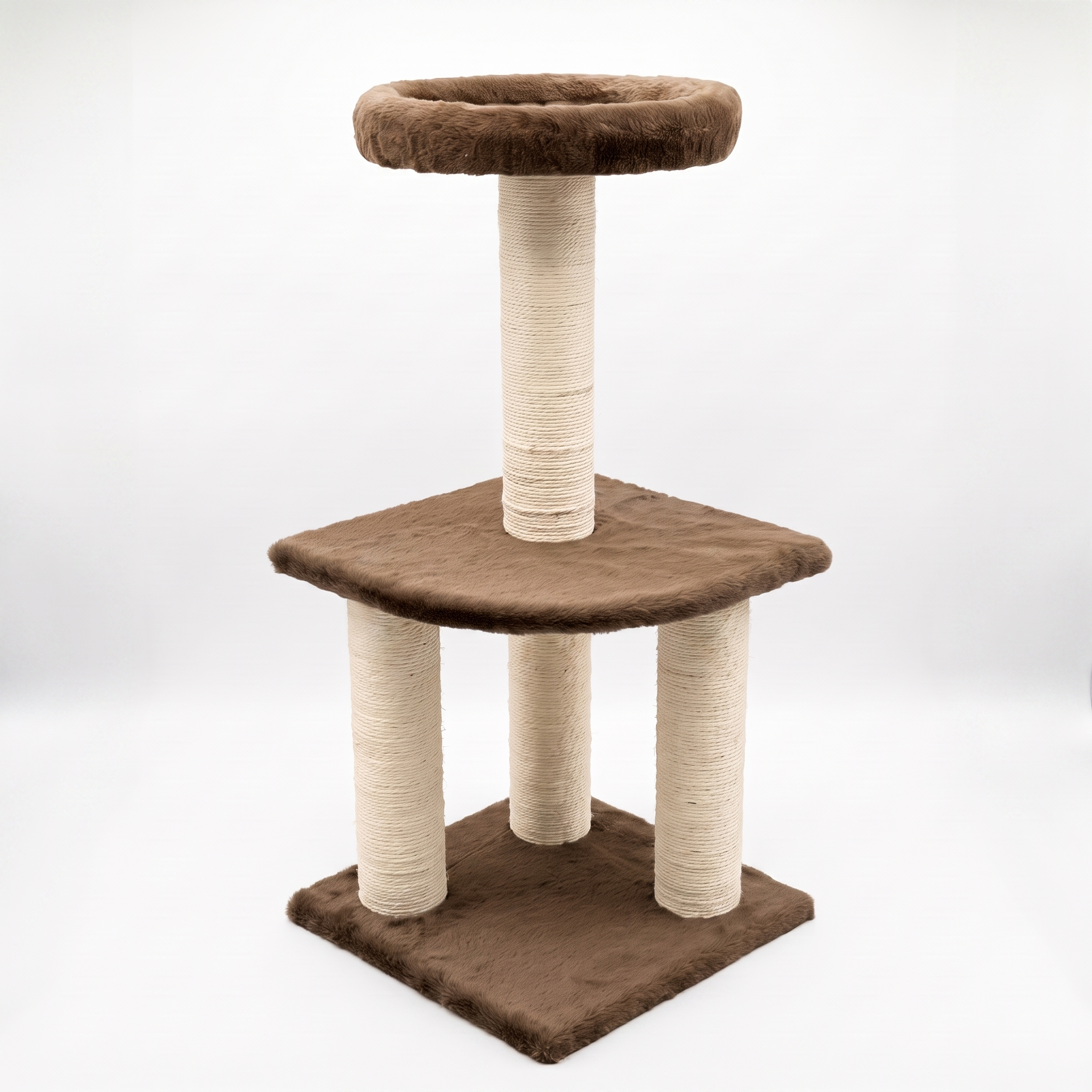 Curved Nook - 3-Level Cat Tree - Taupe